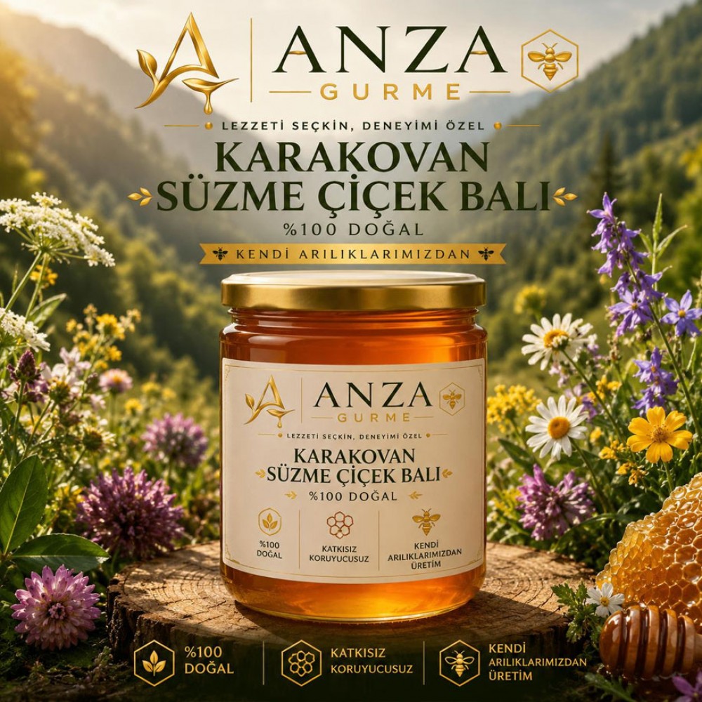 Karakovan Süzme Çiçek Balı 1000g